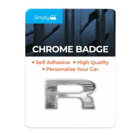 'R' Simply Chrome Badge