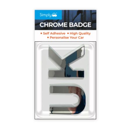 'Uk' Simply Chrome Badge