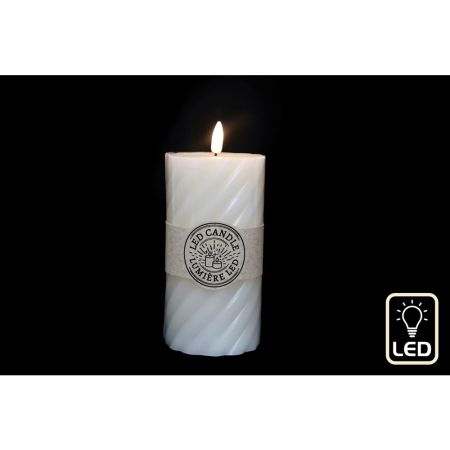  Led Twist Candle - Cream