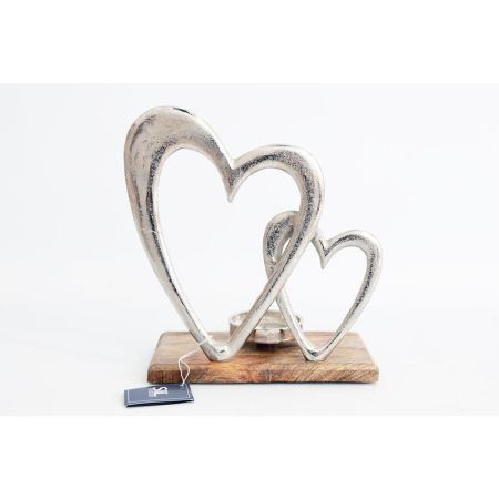 Double Heart Tealight Holder