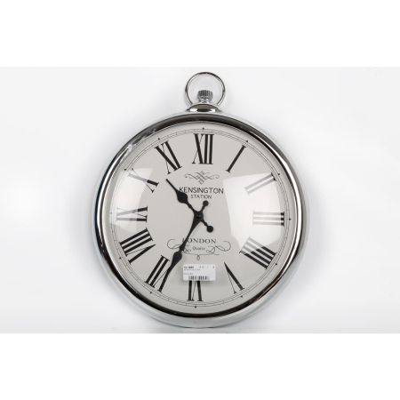 Round Silver Colour Clock