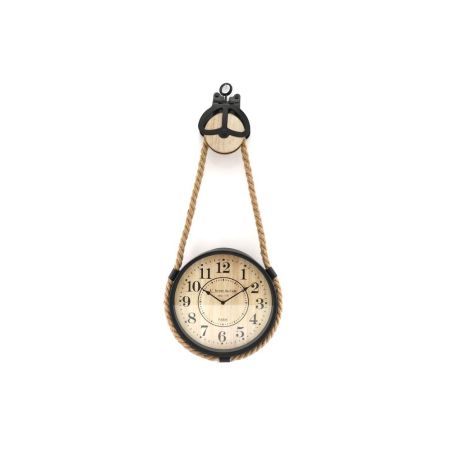 Hanging Rope Metal Clock