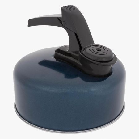 Aluminium Whistling Camping Kettle, 1L Navy