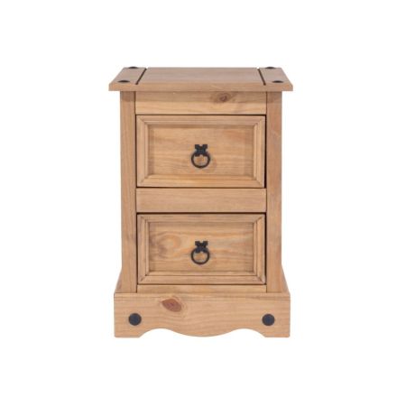 Corona 2 Drawer Petite Bedside Cabinet