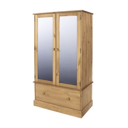 Modern Living 2 Mirror Door, 1 Drawer Wardrobe