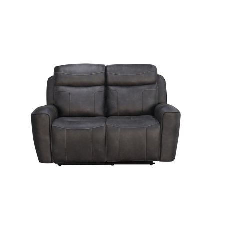 Carlo 2 Seater Power Recliner in Charcoal Grey