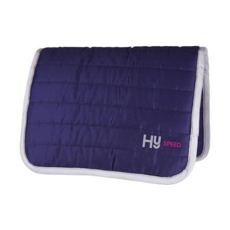 Hy Equestrian Reversible Comfort Pad - Navy/Grey Trim - One Size