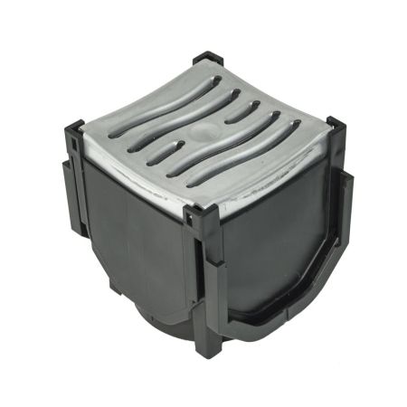 Floplast D720 Drain Corner-Galv.Grate