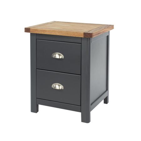 Highland Home 2 Drawer Bedside Cabinet