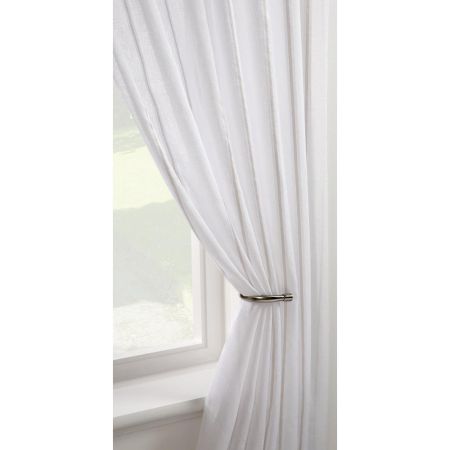 Denier stripe panel White 150x183 Curtains