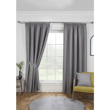 Eclipse Pewter Tie Back 26 Curtains