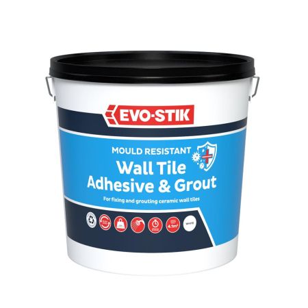 EVO-STIK Mould Resistance Wall Tile Adhesive and Grout 5L - White