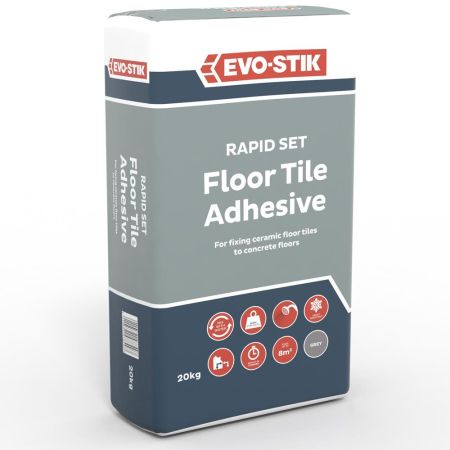 EVO-STIK Rapid Set Floor Tile Adhesive 20KG - Grey