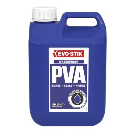 EVO-STIK Waterproof PVA 5L Polyjerry - White (dries clear)