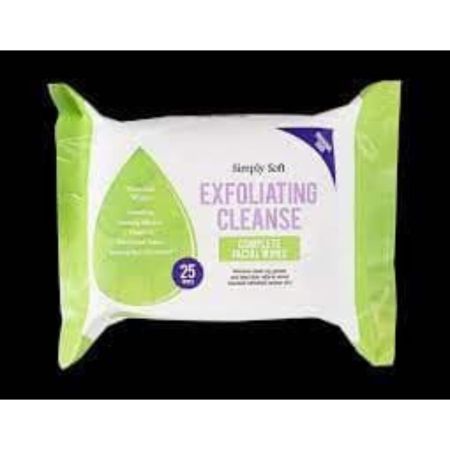 Exfoliating Cleanse Facial Wipes - 25 Pack (With PDQ)