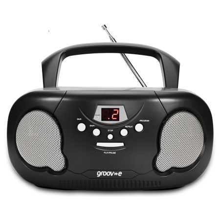 Original Boombox Portable CD Player with Radio - Black