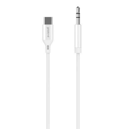 Audio Adapter USB-C to 3.5mm Male AUX Cable 1M - White