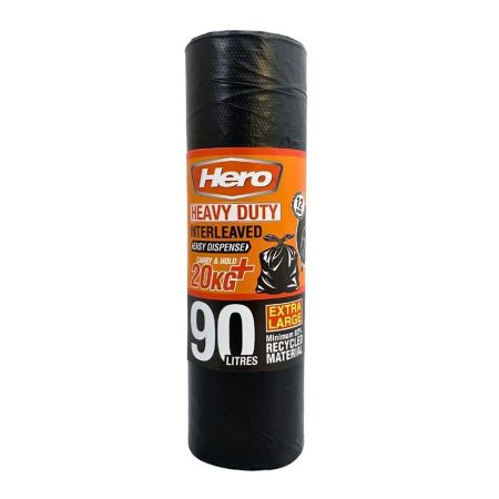 Hero 90L Bin Bags - 12 Pack