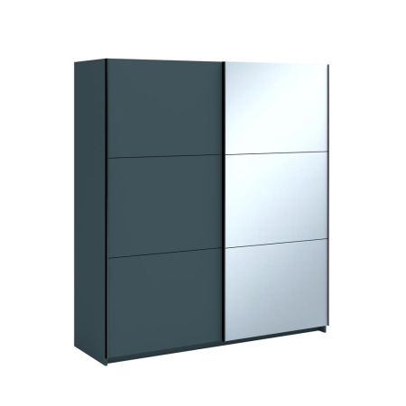 Norvik 180cm Anthracite 1/2 Mirror Sliding Door Wardrobe