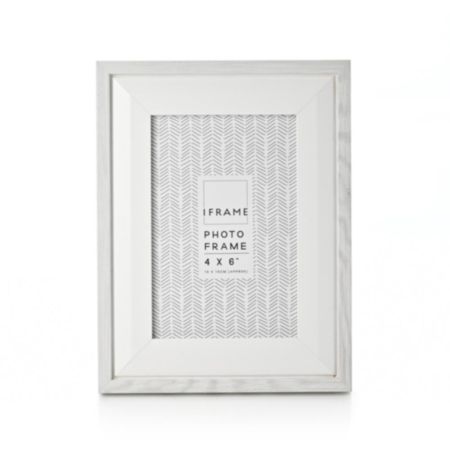 iFrame Grey & White Two Tone Frame 4" x 6"