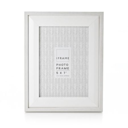 iFrame Grey & White Two Tone Frame 5" x 7"