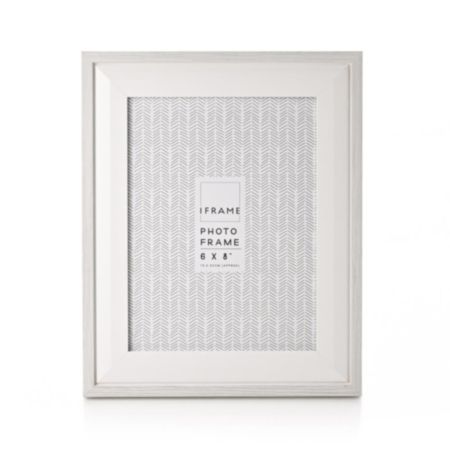 iFrame Grey & White Two Tone Frame 6" x 8"