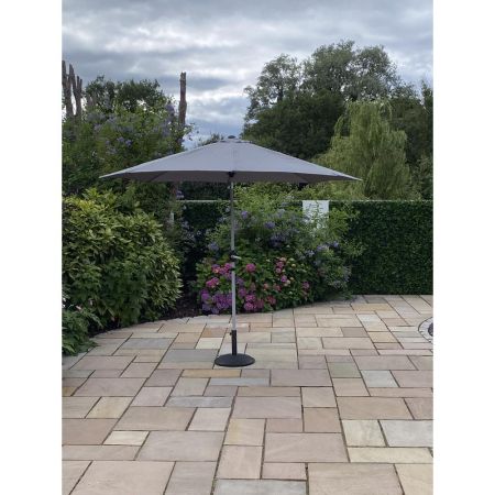 3m Parasol With Crank - Grey 