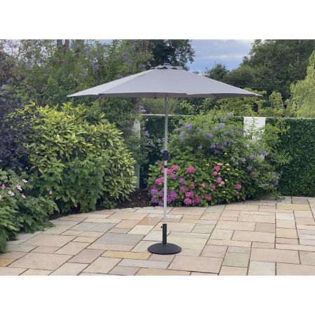 2.7m Parasol With Crank - Grey 