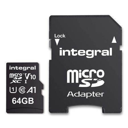 Micro SD Card 64GB with SD Adapter - Class 10