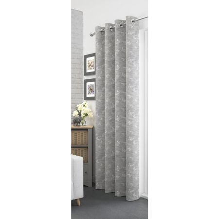 Iona Voile Panel Silver 142x229 Curtains