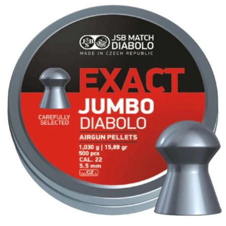 JSB Jumbo Exact .22 Pellets 5.52, Tin of 500