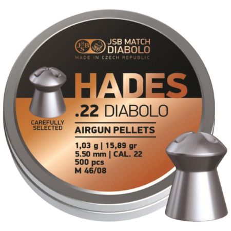 JSB Hades .22 Pellets 5.50, Tin of 500