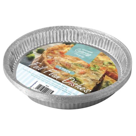 6 Pack of Large Foil Flan Dishes