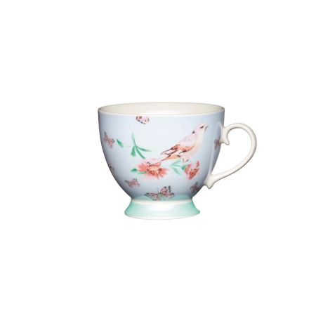 Kitchencraft Blue Birds Footed Mug 400ml