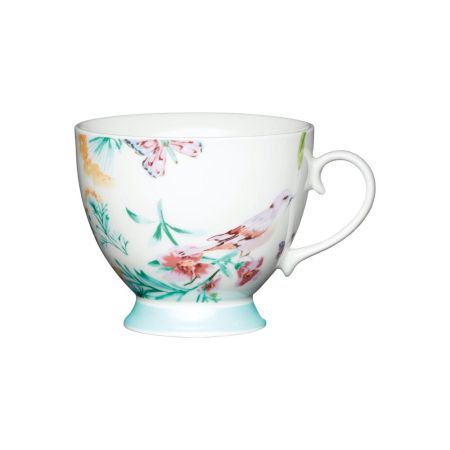 Kitchencraft White Birds Footed Mug 400ml