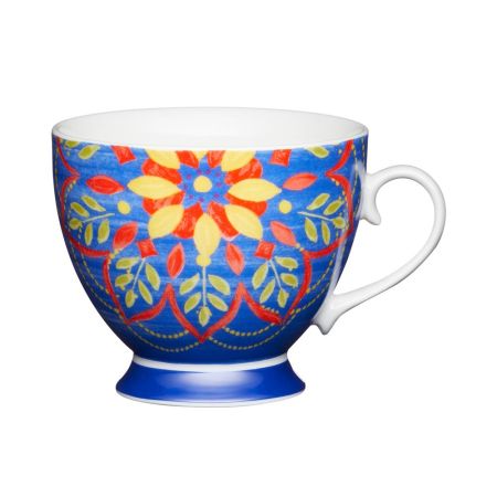 Kitchencraft Blue MoroClassic Collectionan Footed Mug 400ml