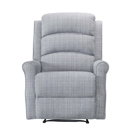 Baxter Manual Recliner Chair in Grey Weave