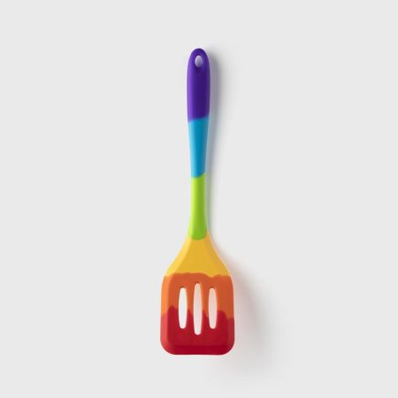  Silicone Slotted Turner 28cm/ 11" - RAINBOW