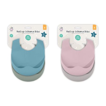 Light Weight Silicone Bibs 2Pk