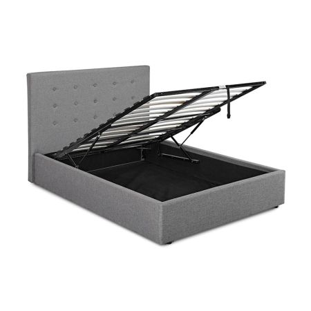 Lucca Ottoman Bed in Grey 4'6