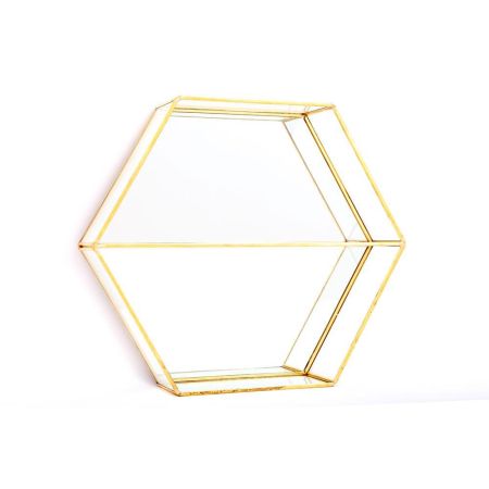 Hex Mirror Shelf Unit