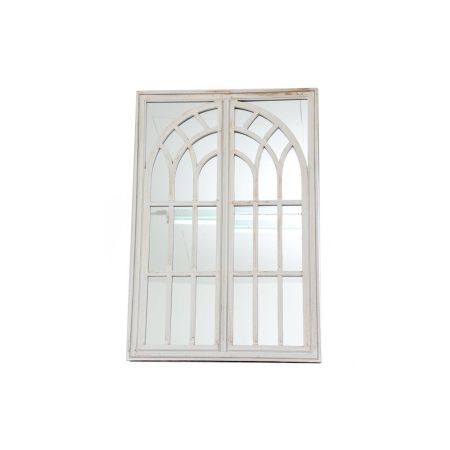 Antique White Arch Mirror