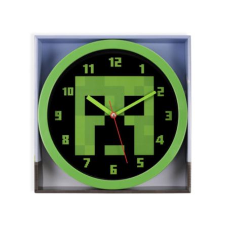 Minecraft Green and Black Wall Clock