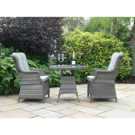 Valencia Bistro Set - Dark Grey