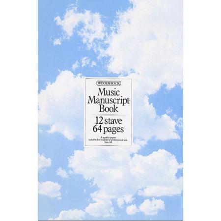 Music Manuscript Book: 12 Stave 64 Pages Spiral