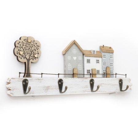 Wooden House With Hooks