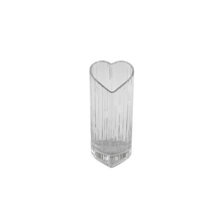 Heart Shape Ribbed Vase