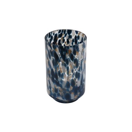 Blue Spot Glass Vase