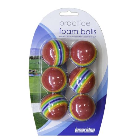 Longridge Foam Ball Multi Coloured 6 Pack