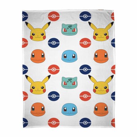 Pokemon Badges Fleece Blanket